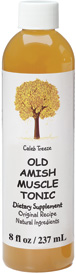 8 ounce bottle of Amish Muscle Tonic
