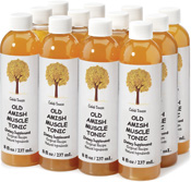 Case of 12 bottles of Amish Muscle Tonic
